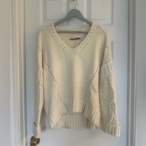 Anthropologie Pilcro Cream Knit Sweater – Size Small